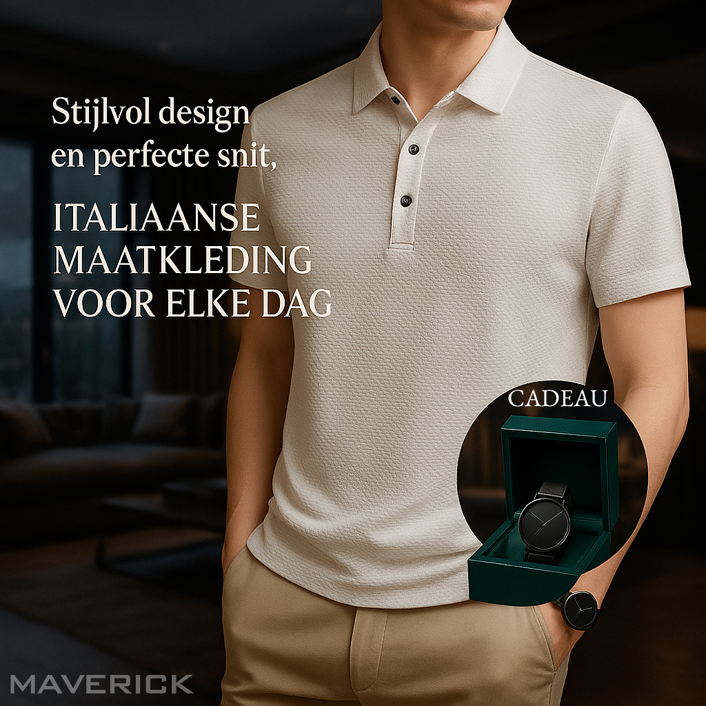 [BETAAL 1, NEEM 2] - Ultra Fresh Zijde Ice Polo Shirt + Gratis Horloge