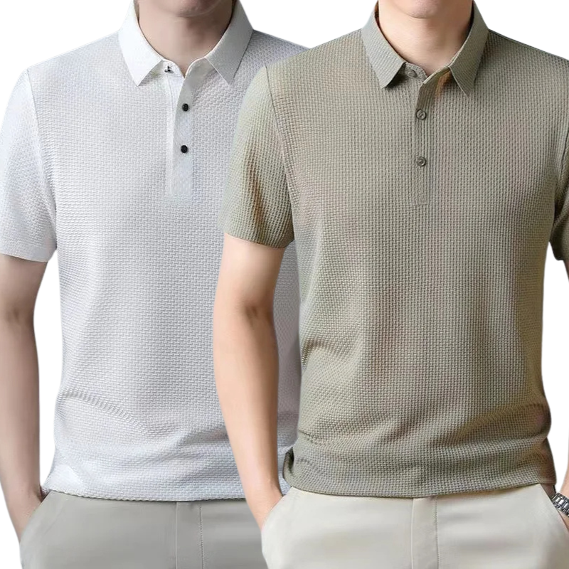 [BETAAL 1, NEEM 2] - Ultra Fresh Zijde Ice Polo Shirt + Gratis Horloge