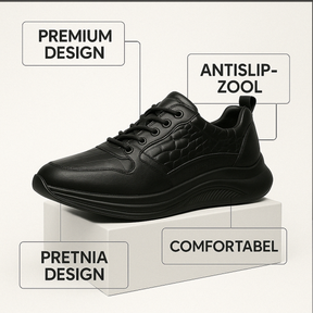 Heren Sneakers in Krokodillenleer Stijl + Gratis Horloge